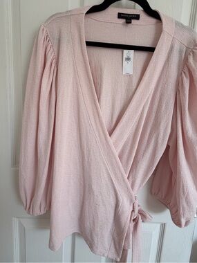 Banana Republic Light Pink Textured Knit Top